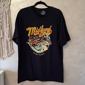 Official Midland Merchandise Black Graphic T-Shirt